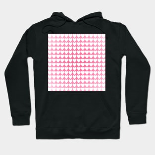 White Heart Grid Pattern Hoodie